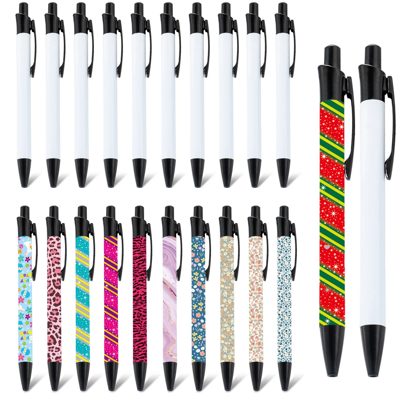 Diy Ball Pen UV DTF White Metal Sublimation Blank With logo