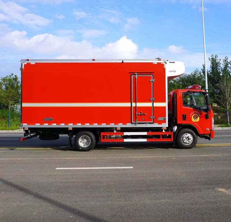 Китайский рефрижератор Qingling 1suzu 4*2 для пожаротушения консервирующий питьевую воду и пищевые материалы аварийно-спасательных работ