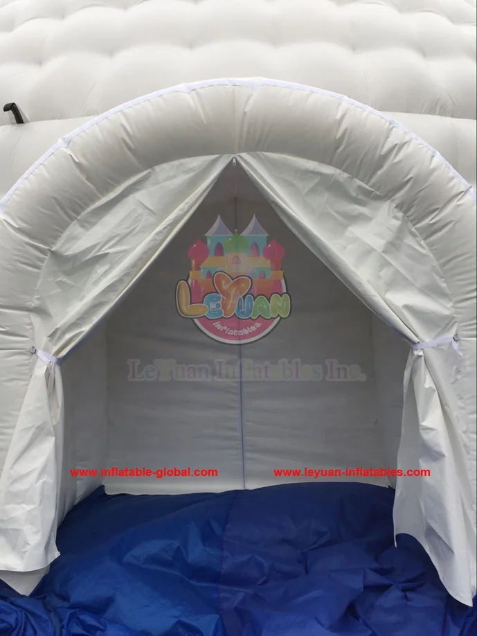 100% Waterproof Constantly Inflatable White Tent Dome With Air Blower