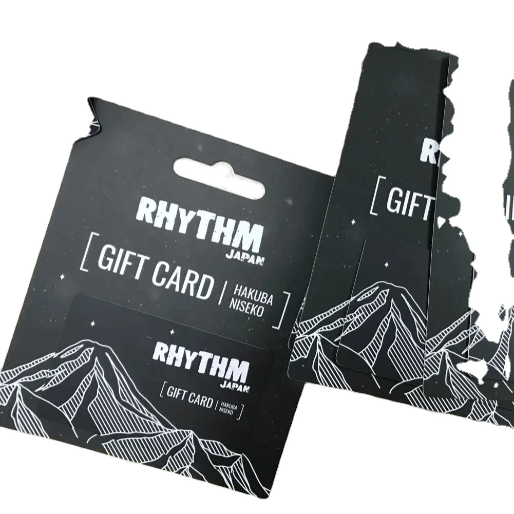hanging shopping mall discount gift scratch card with activation code
