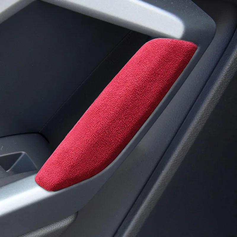 Ushilife ALCAN TARA car gear shift knob cover steering wheel handle cover central console panel cover set for Audi Q3 2019-2023