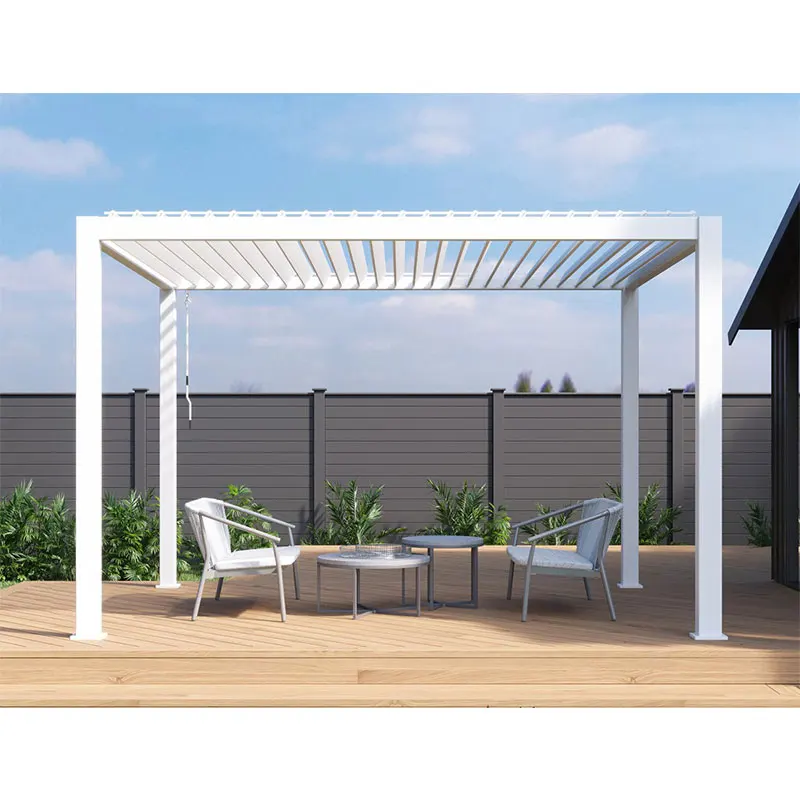 Wholesale automatic remote control waterproof louvre roof hot tub patio pergola for garden