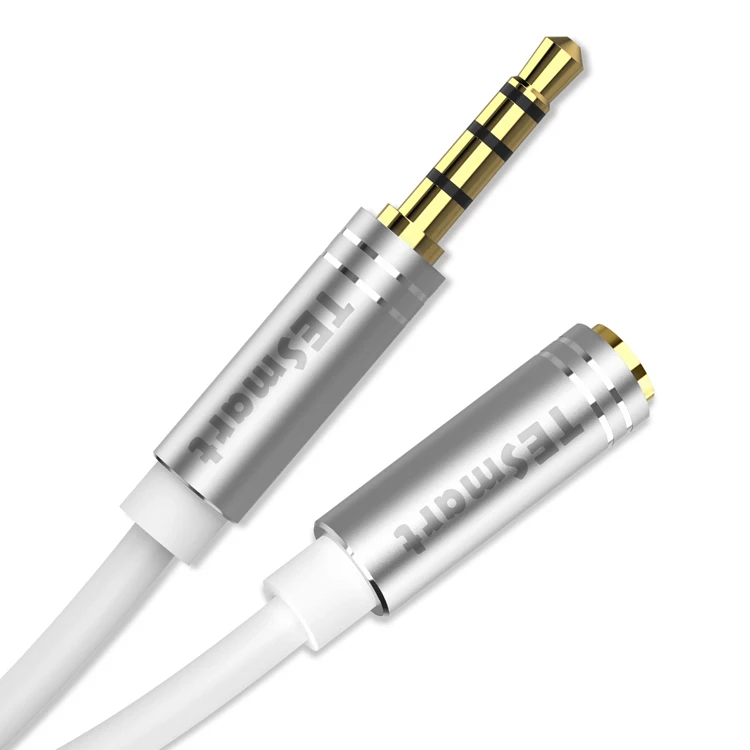 Factory Hot Sale Audio Extension Cable 3.5MM Male to Female  Stereo Headphone/Microphone Audio Aux Cable 1M for Speaker PCS