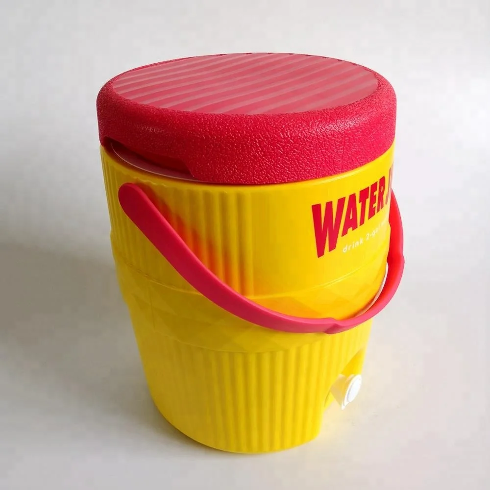 Plastic cooler box for outdoor wine with jug /Beverage/water Bucket Cooler tank (2Gallon/7.6L)
