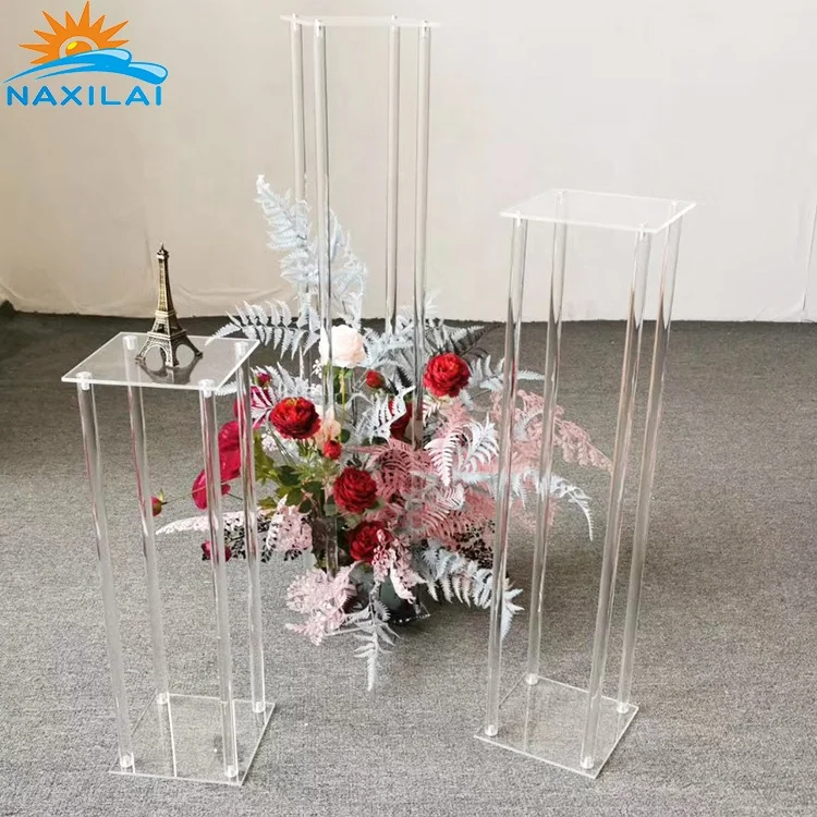 Свадебный центральный элемент NAXILAI, подставка для цветов из акрилового кристалла, подставка для цветов из хрустального стекла