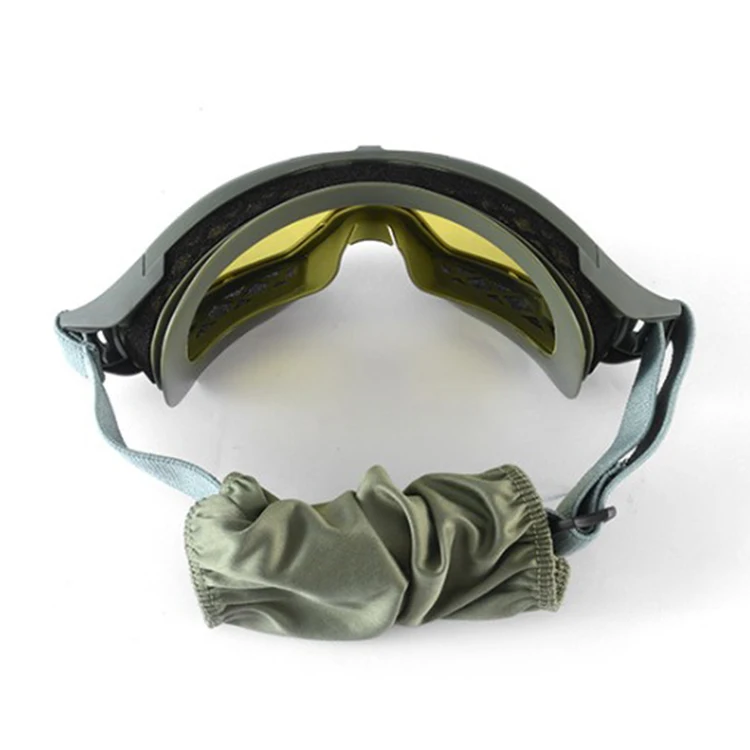 Tactical Goggles Outdoor Sports with 3 Lens Impact resistance Hunting Eye wear UV-400 Glasses for Motorcycle Riding