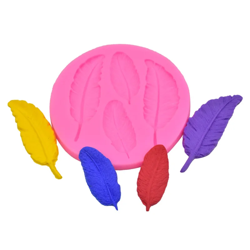 Various Leaves Silica Gel Mould For Soap Cake Jelly Maple Leaf And Feather Fudge Candy Silicone Molds