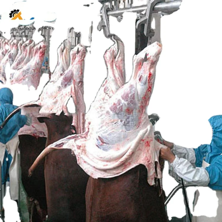Cow Slaughterhouse Equipment Of Bovine Skinning Working Platform