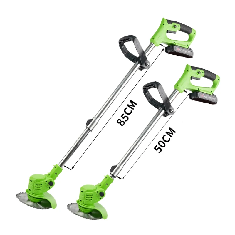 Household power garden string trimmer 21V rechargeable battery cordless electric mower grass cutter with cutting blade