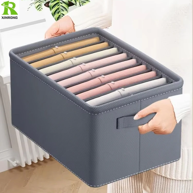 Ecofriendly Nonwoven Fabric Foldable Storage Box Storage Bin with Printing