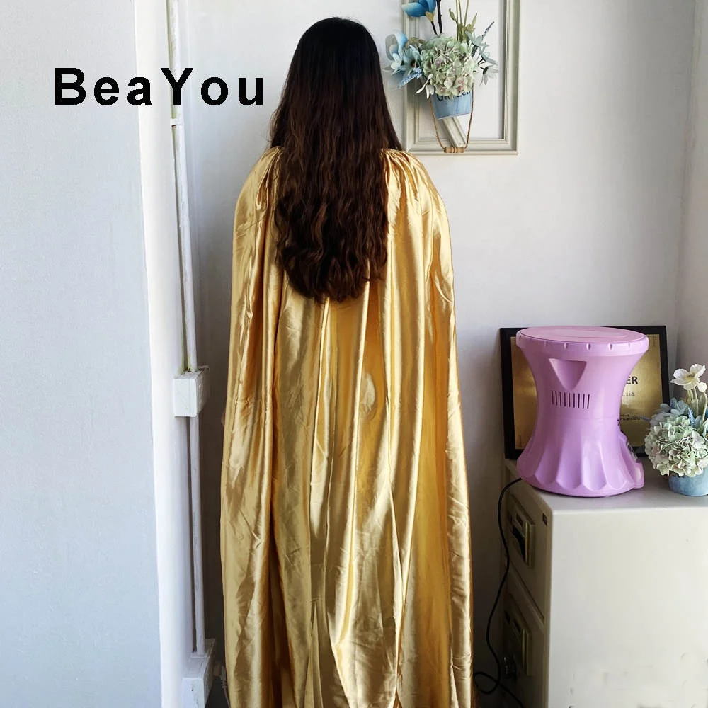 Beauty Salon Wholesale Luxury Bathrobe Cloak For Women Steam Satin Robes Steaming V Gown Embroidery Logo Silk Yoni Steam Gowns