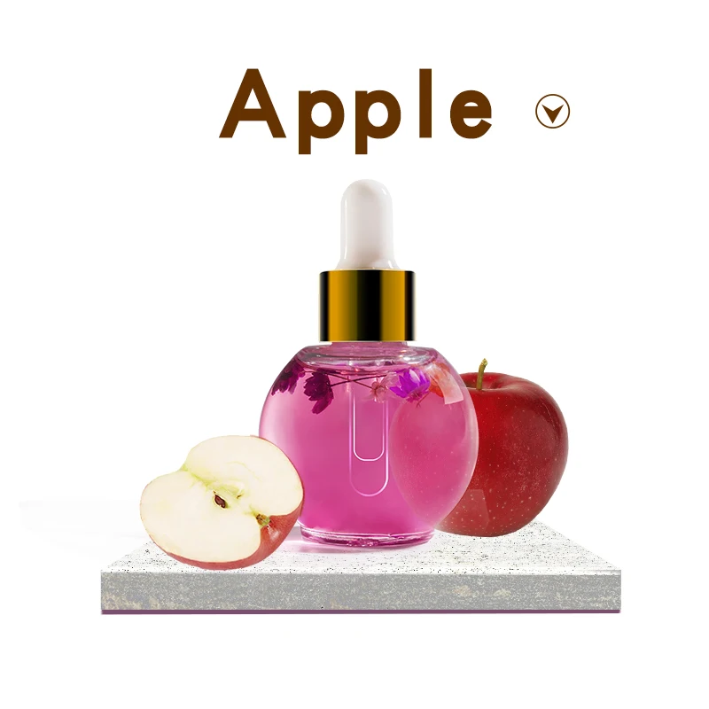 Apple Scented Fingernail Skin Growth Moisturizing Cuticule Softener Mini Empty Bottle Pen Flowers Blossom Cuticle Oil