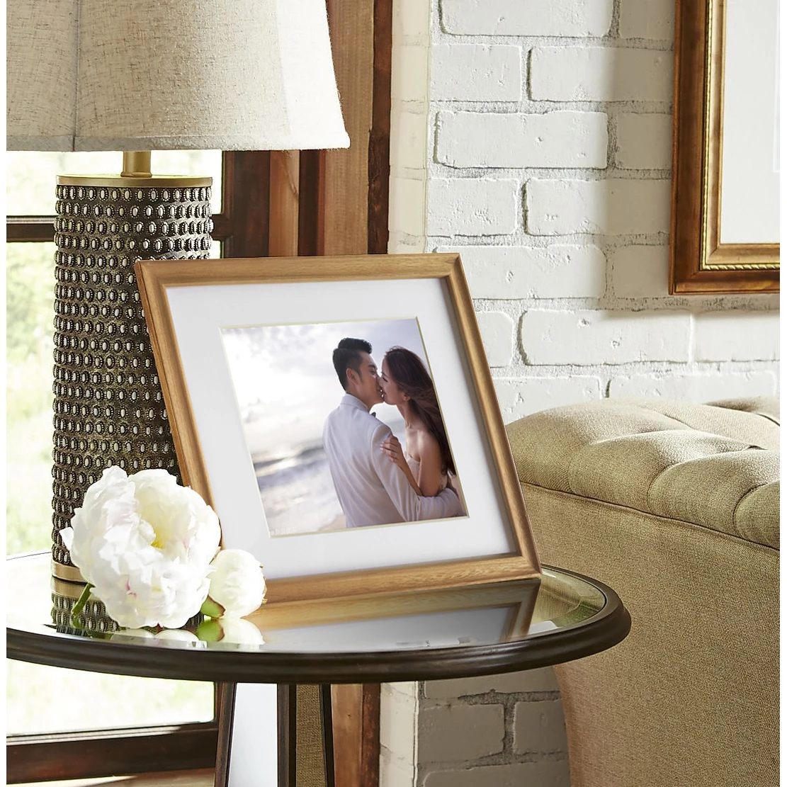 3 opening Rectangular Gallery frame Newborn Baby Handprint And Footprint Kit Wooden Baby Photo Collage Frame