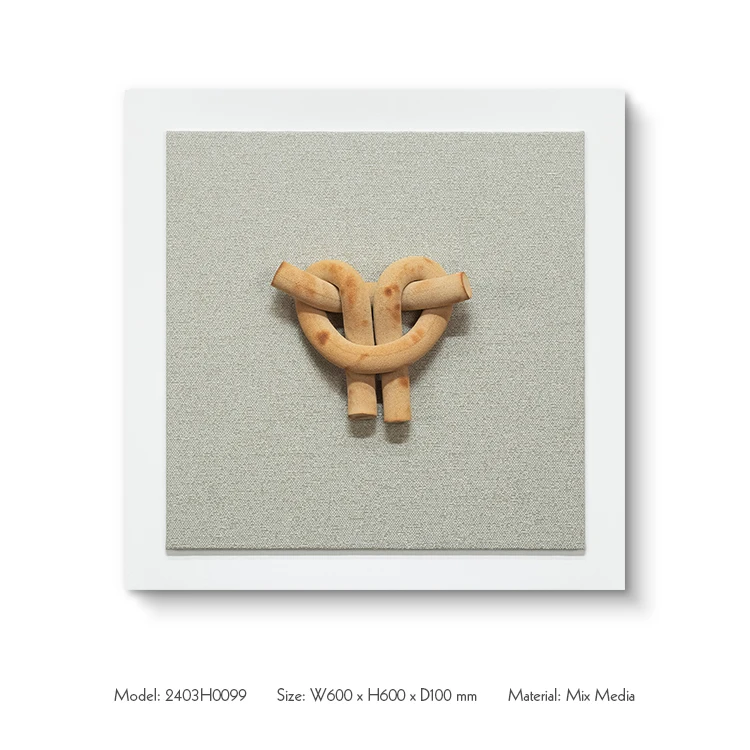 Luxury Modern Interior Wall Decor Creative Design Mixed Media Hanging 3D Sculpture for Hotel Villa Project