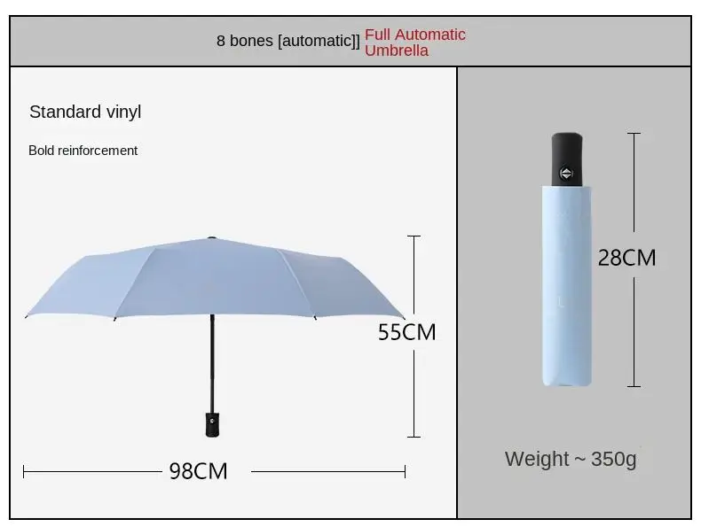 2024 Wholesale promotional 3 folding uv automatic umbrella for rain windproof sun umbrella Custom with logo prints
