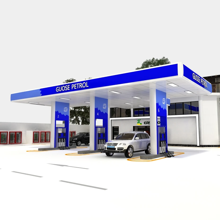new steel structure for petrol station canopies gas station construction