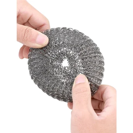 Discount Wholesale High Quality Galvanized Metal Mesh Scourer for Kitchen Cleaning