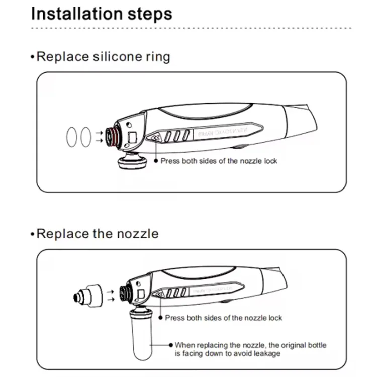 High Pressure Water Oxygen Jet Spray Pen Face Hydration Rejuvenation Machine Handheld Nano Mist Sprayer Facial Injector