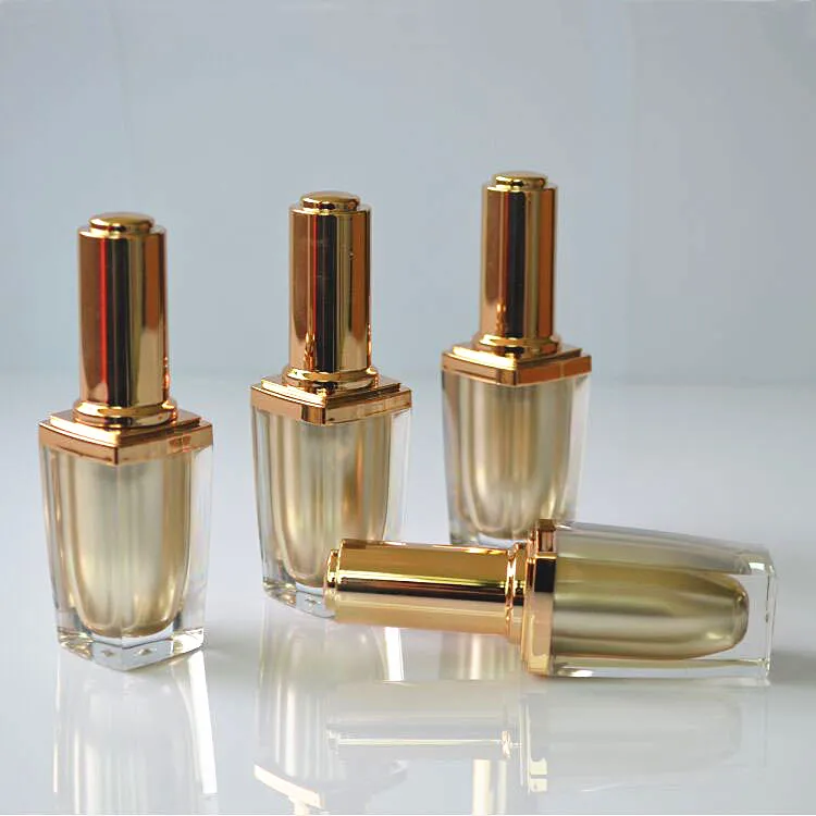 10ml square empty uv gel nail polish bottle cosmetic acrylic bottle with brush custom logo