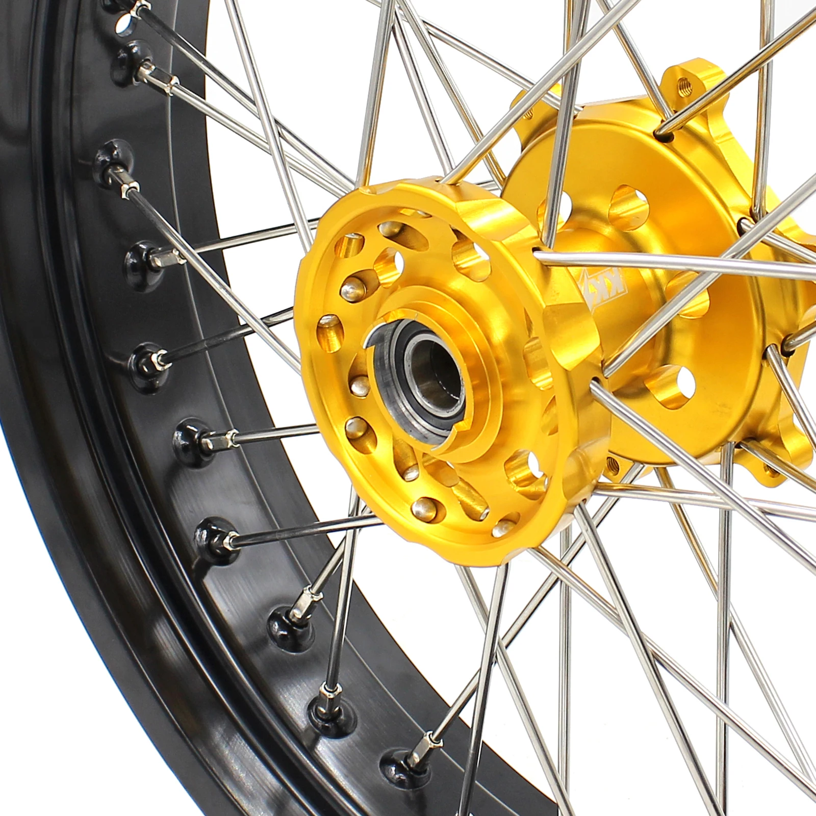 Гоночные колеса KKE 3 5/4 25 Supermoto совместимые с DRZ400 2000-2004 DRZ400E DRZ400S 2000-2021 золотой концентратор черный