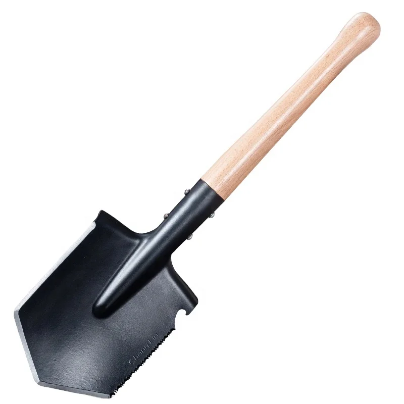 Light Weight Wood Handle Car Emergency Shovel Garden Outdoor Shovel OEM Customized Survival Shovel