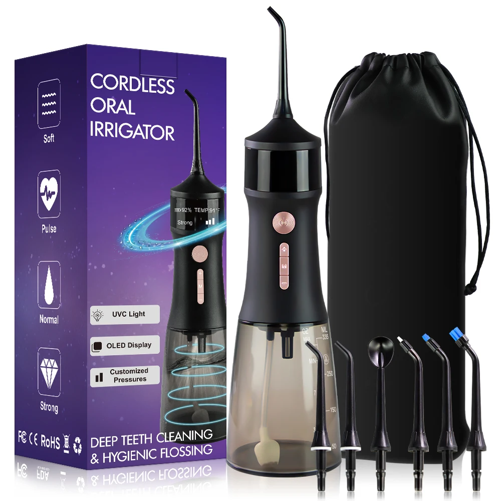 Private Label Waterproof Water Pick Teeth Cleaner Flosser Dental Electric Travel Tooth Cleaning Water Dental Flosser