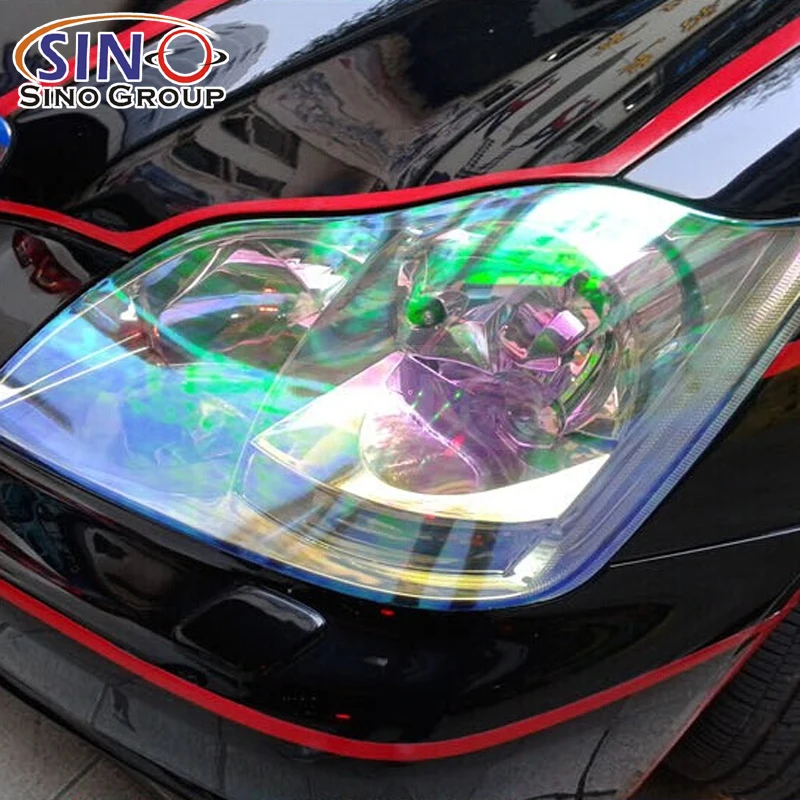 Hot Selling China Wholesale 3 Layers Color Change PVC Vinyl Waterproof Stickers Chameleon Headlight PPF Tinted Film