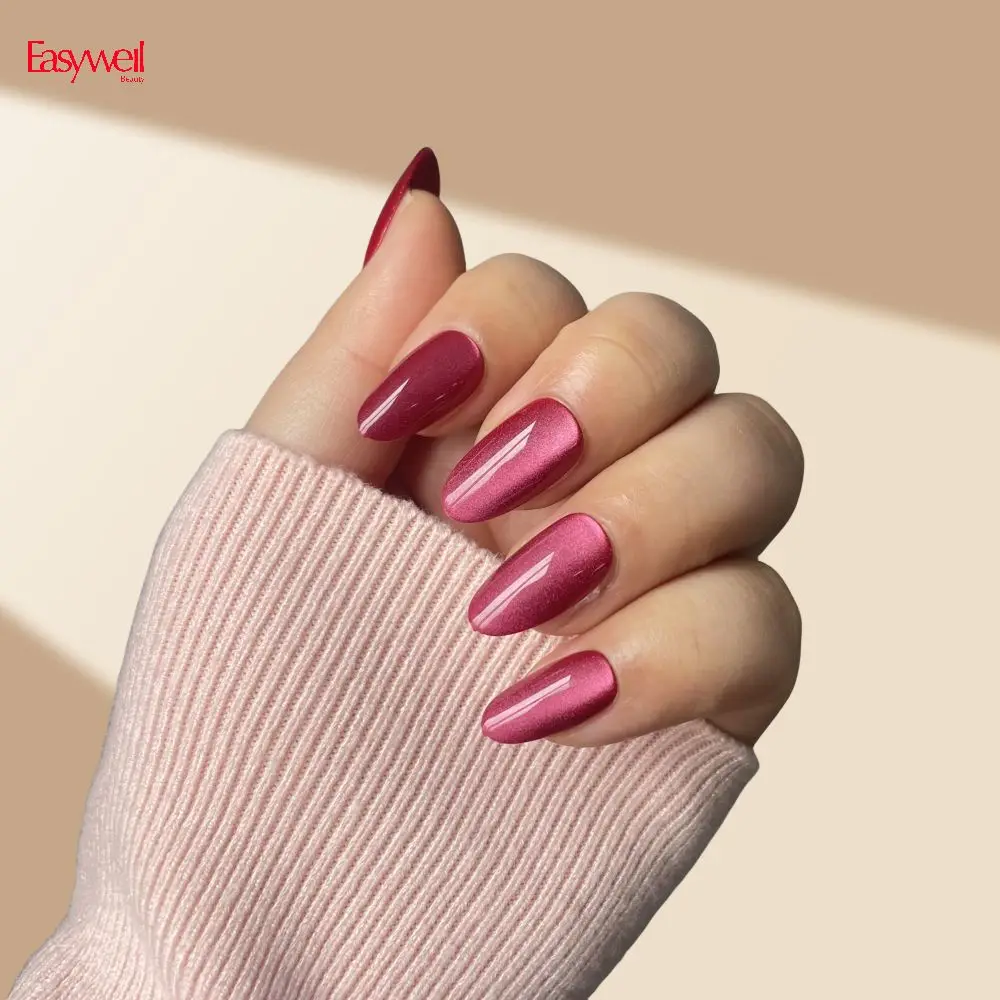 New 30 pcs ongles cat eye artificial nails custom stick on nails design press on nail packaging