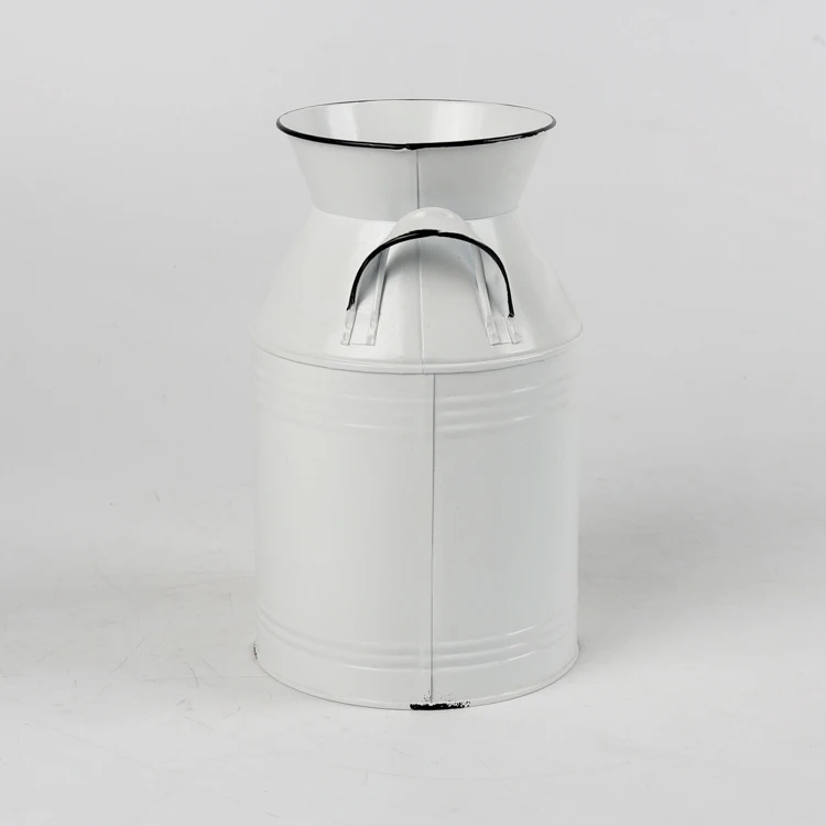 Metal Galvanized Milk Can Milk Pot Flower Jug home decorative nordic style  simple design handle container packing/giftpacking
