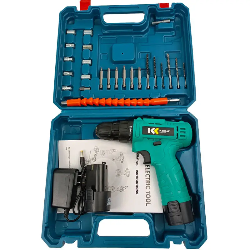Factory Power Drills kit 21v portable electric cordless brushless 18V cordless drill  Lithium Battery  power tools kit