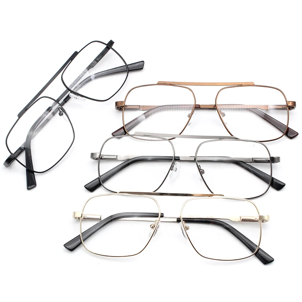 Wholesaler Cheap Price Eyewear Stainless Steel Eyeglasses Frames French Double Bridge Glasses