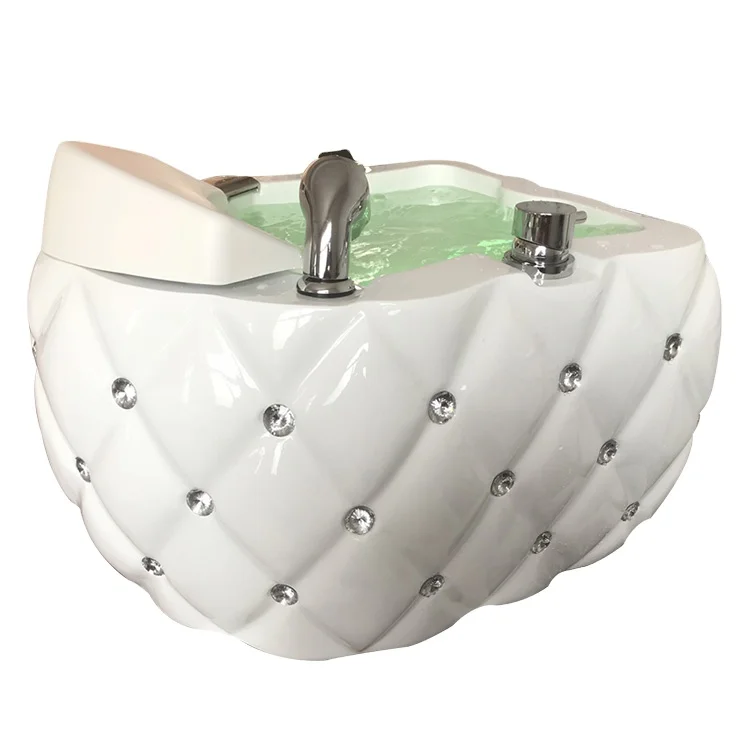 OEM factory Pedicure sinks foot spa tub beauty salon sink no plumbingpedicure bowl with diamond