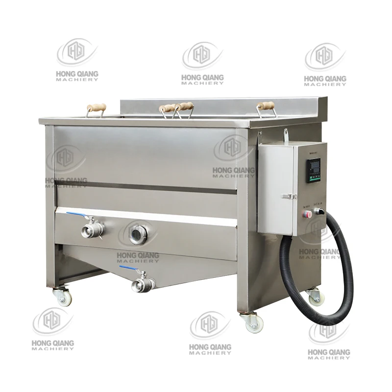 HONGQIANG Industrial Food Frying Machine for Potato Chips French Fries Snack Beans Mushroom Yam Chips Chicken Meat Plantain Chip