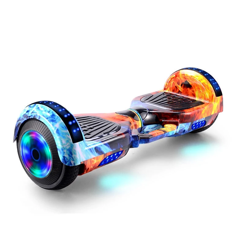 2021 Cheap Flash Wheel 7 inch Off Road Wheel Auto Balance Car Hover Board Self-balancing Electric Scooter Hoverboards with Music