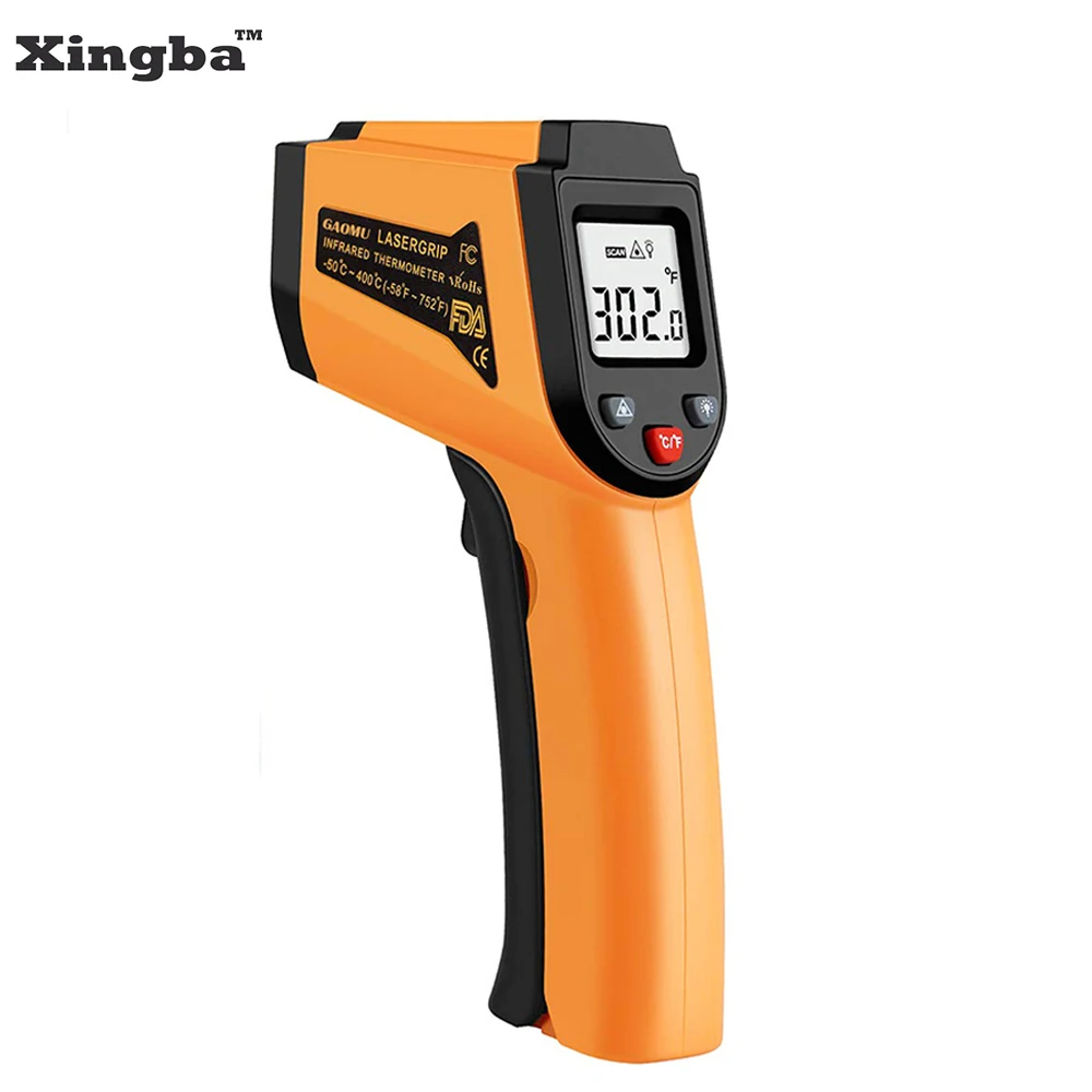 XINGBA Non Contact Digital Laser infrered thermometer Temperature Pyrometer IR Laser Point Gun For Industry home use