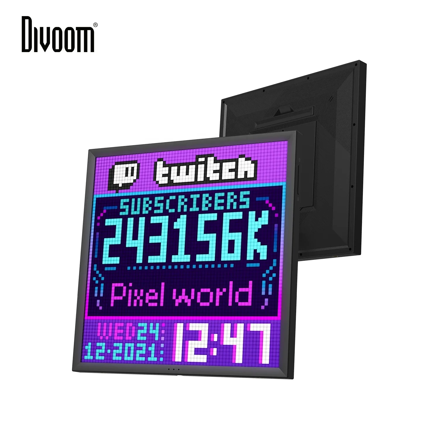 Divoom Pixoo 64 Digital Photo Frame with 64*64 Pixel Art LED Picture Electronic Display Board Neon Light Sign Home Decoration