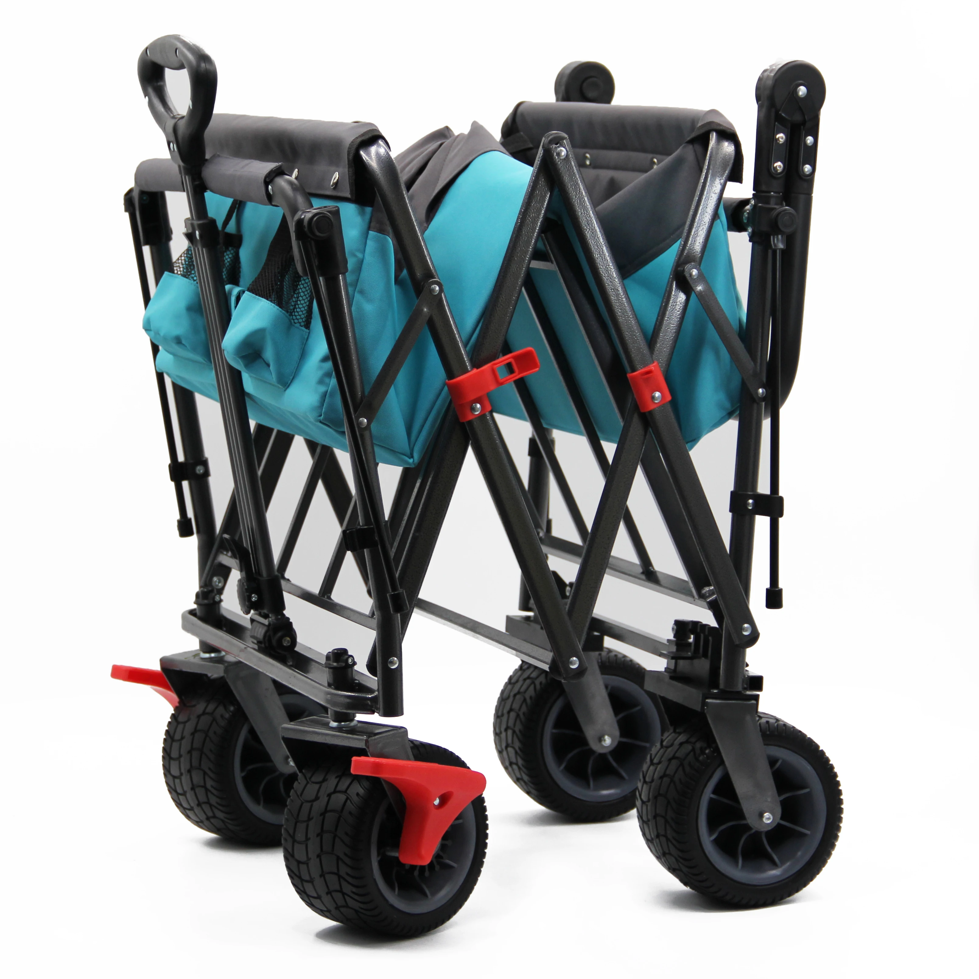 Outdoor Garden Beach Foldable Utility Trolley Cart Camping Folding Wagon