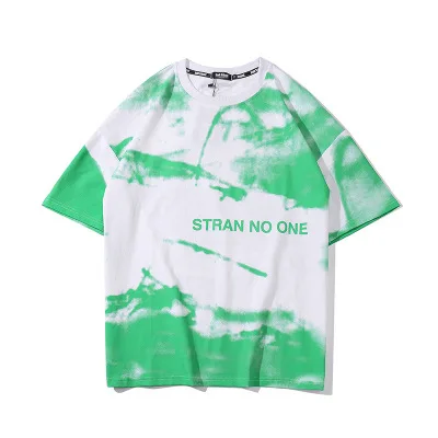 YIZHIQIU 2020  High Quality Hip Hop Tye Dyed Designers Men T Shirt Cotton