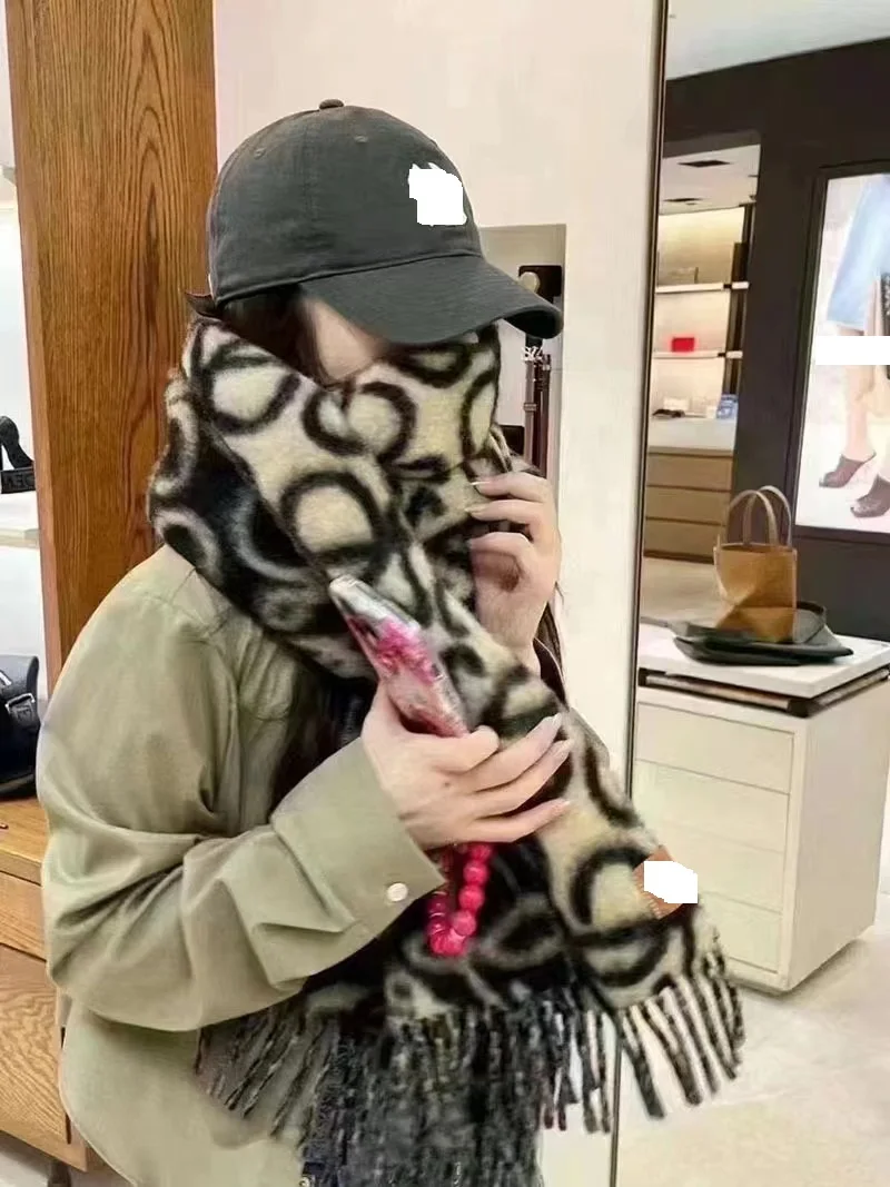 Зимний кашемировый шерстяной шарф