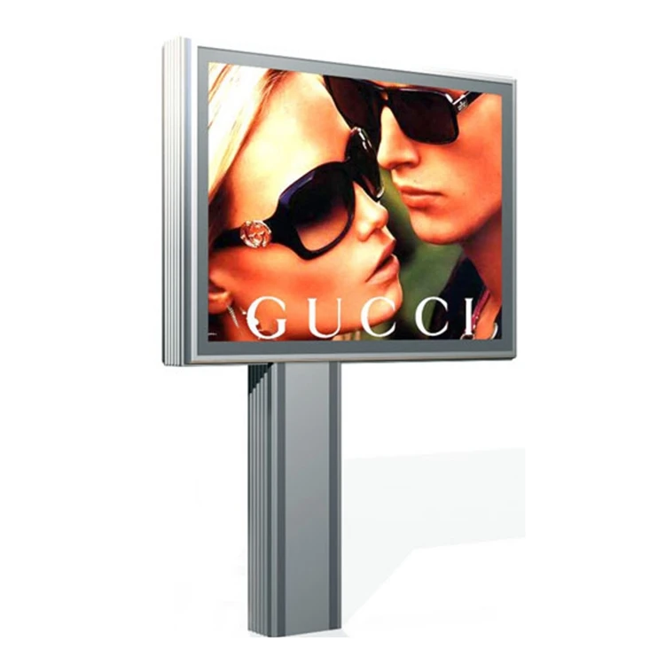 Street double sided outdoor advertising backlit billboard