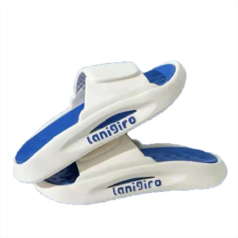 Bathroom Slippers for Women Men EVA Slides 4CM Heels Flip Flop Platform Soft Thick Sole Indoor Anti-slip Ladies Bath Shoes