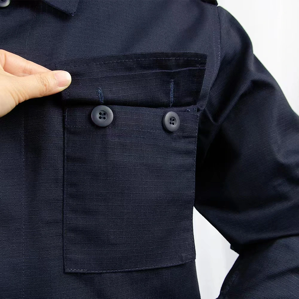 Hot selling uniform for security, ready to ship! acu style black python royal security guard uniform black