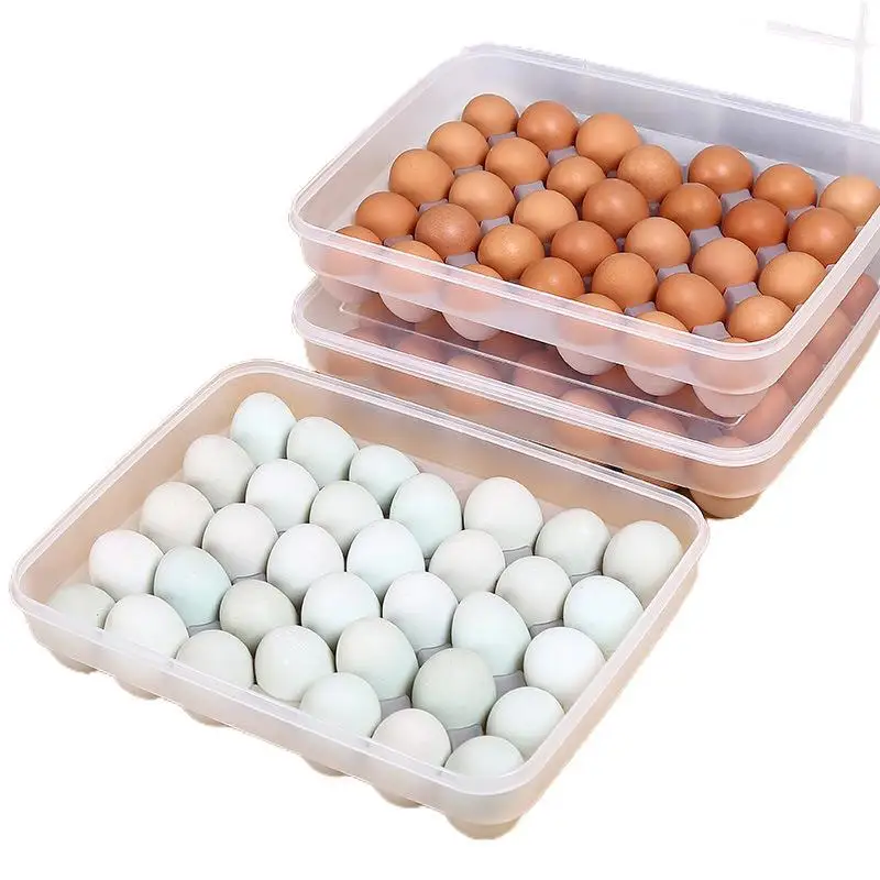 2024 Wholesale New Design egg organizer storage kitchen storage container egg storage box refrigerator