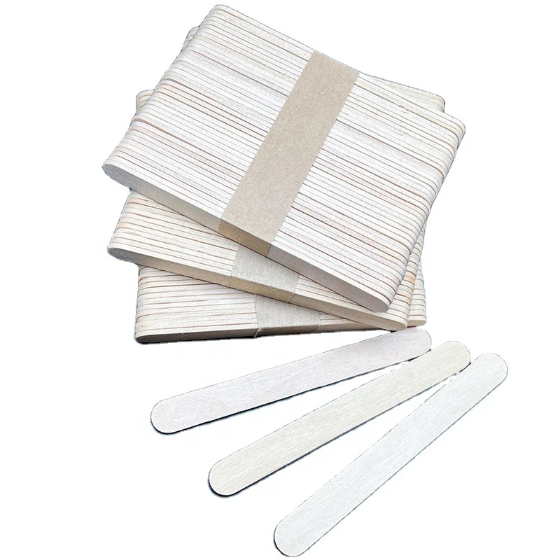 100% natural birch ice cream stick Diy wooden toy ice cream stick food grade