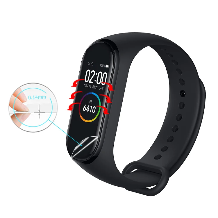 Защитная пленка для смарт-часов Mi Band 6 Защита экрана Xiaomi Watchband мягкая из ТПУ