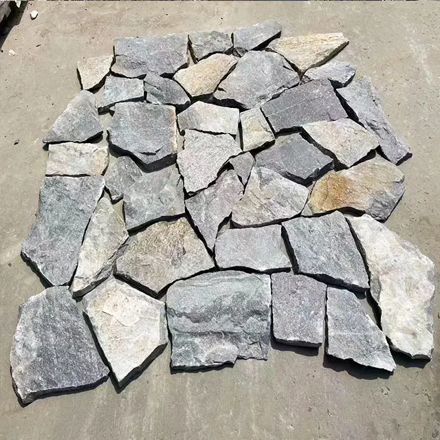 Blue color Slate Wall Crazy Decorative Wall Tiles Rock Slate Wall Stone