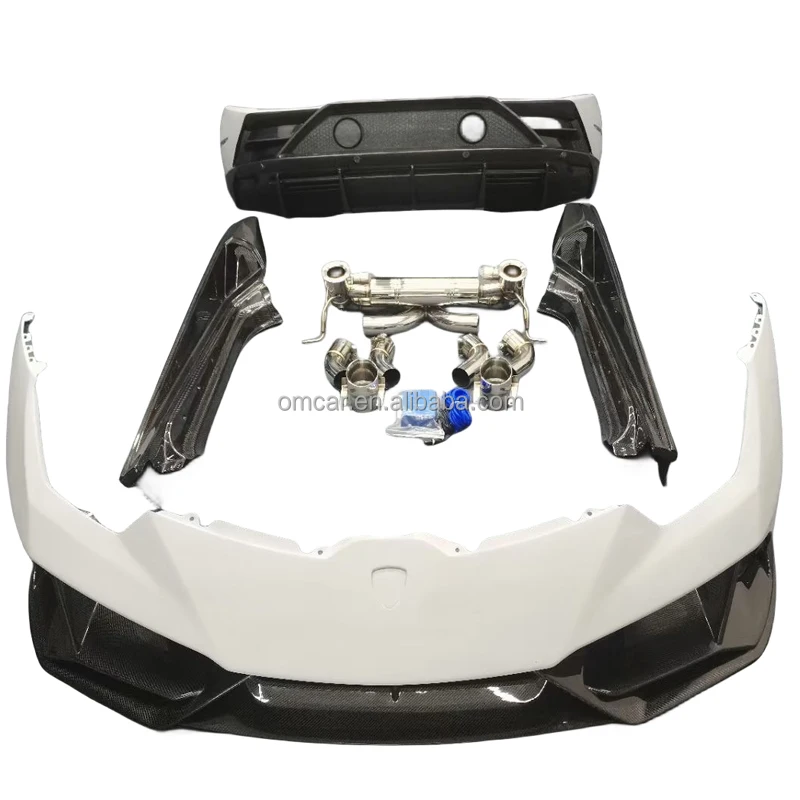 Модернизация до Huracan EVO стиль карбоновое волокно + стекловолокно обвес заднего переднего бампера задний спойлер для Lamborghini LP610 LP580
