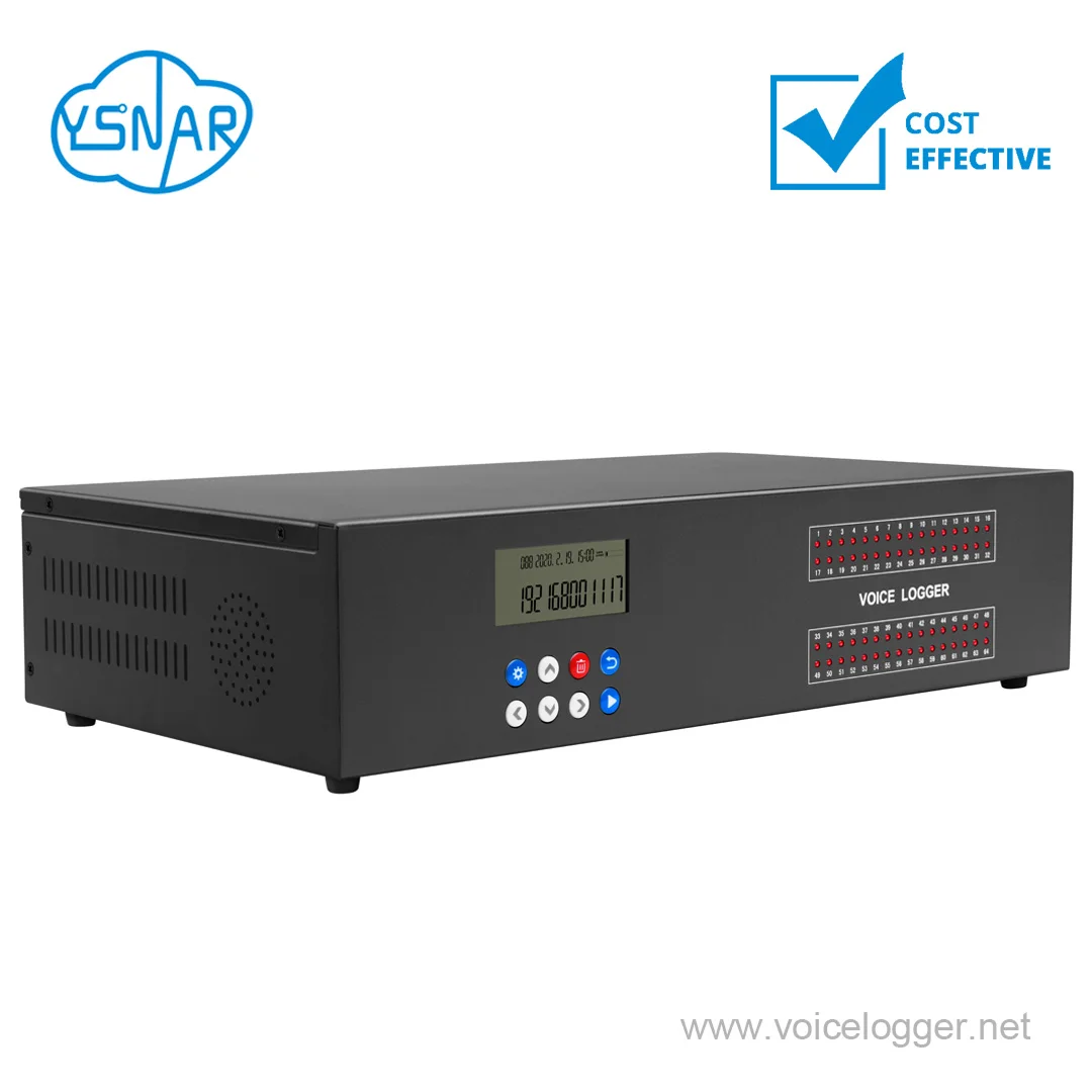 48CH Call Recorder | Landline Phone Recorder with CDR & SDK | Stand Alone Network Linux Customizable Voice Logger with 1TB HDD