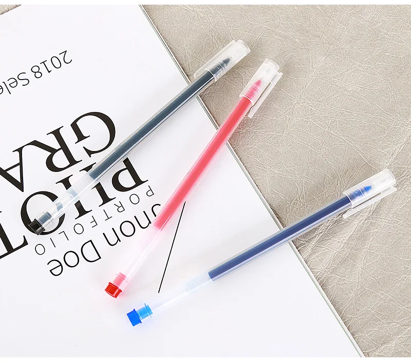 Large Capacity Gel Pen Needle Tube Carbon 0.5mm For Student Exam Office Signature Pen