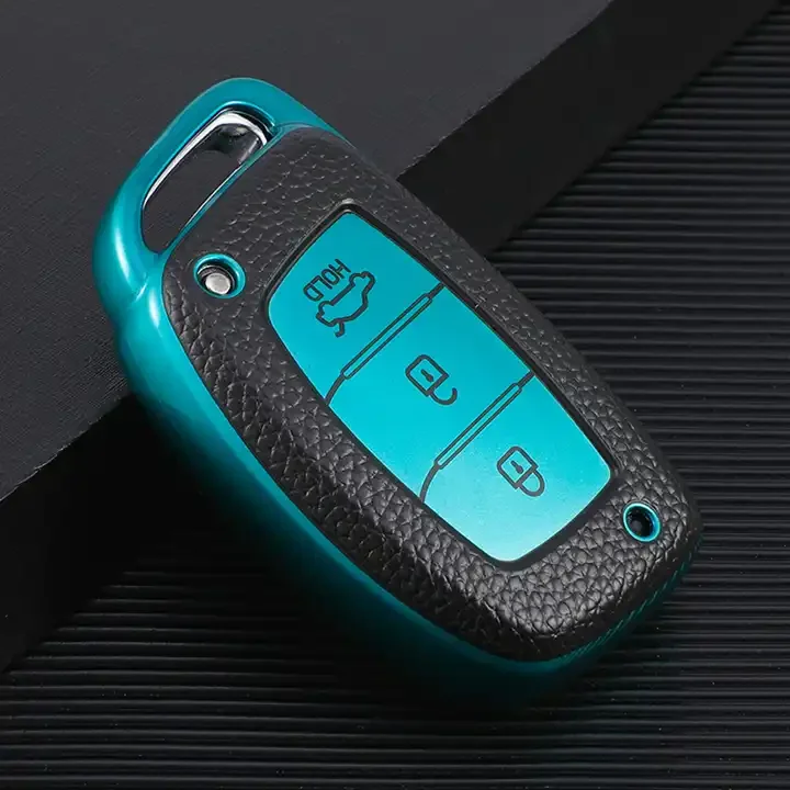 Leather TPU Key Fob Cover for Hyundai Tucson Sonata Fe Creta Mistra Elantra Ioniq Venue IX35 I10 I20 I30 Solaris Kona Accent